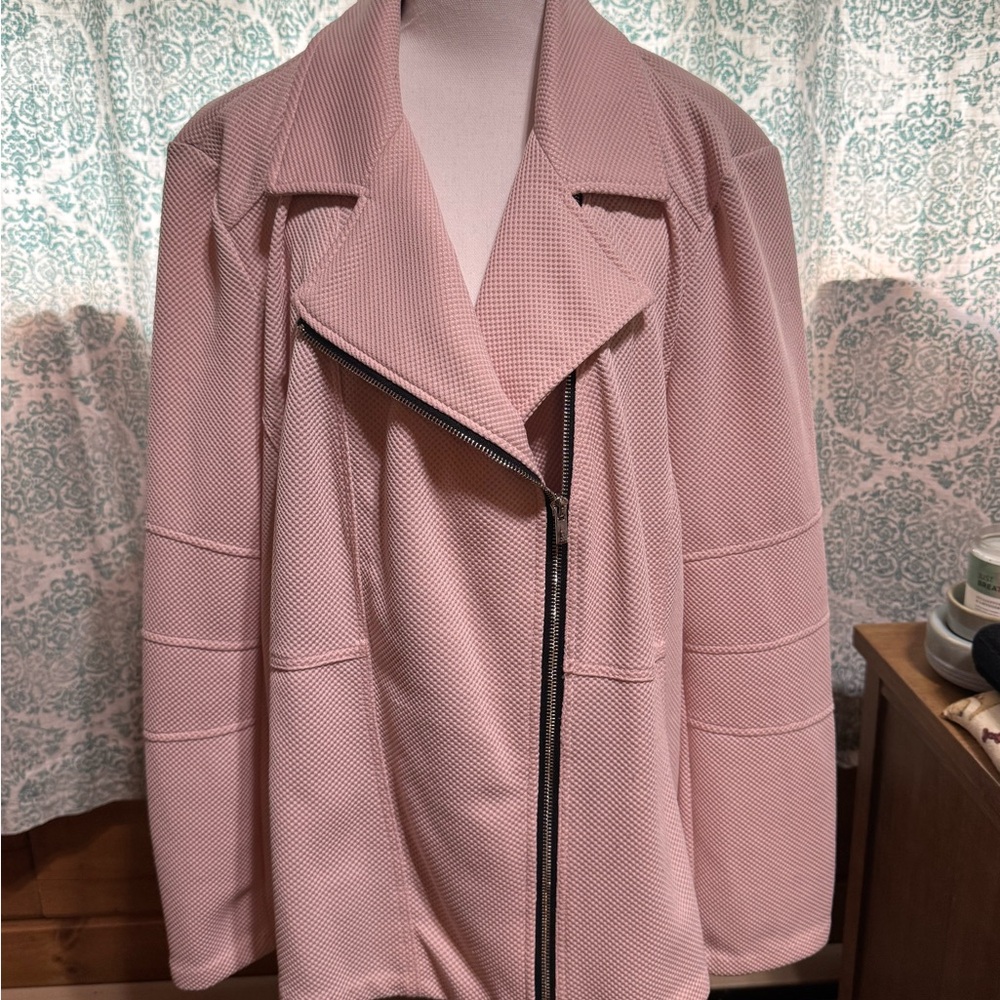 Black Rivet Textured Pink Women's Blazer